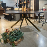 Bloomhome Carter Wooden Iron Round DINING TABLE 60d30h