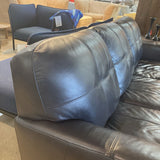 Macy's Kaleb Faux Leather 3-Seat SOFA Black 83w35d33h