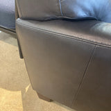 Macy's Kaleb Faux Leather 3-Seat SOFA Black 83w35d33h