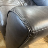 Macy's Kaleb Faux Leather 3-Seat SOFA Black 83w35d33h