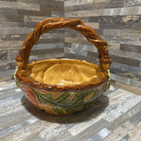 Decorative Glazed Ceramic Fall Basket HOLIDAY ITEMS 6d6h