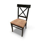 Arhaus Cross Back Upholstered Side Chair DINING CHAIRS 20w17d39h