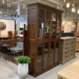 Crate & Barrel 8-Door Wood & Glass Display Bookcase BOOK SHELF 60w19d91h