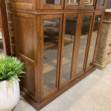 Crate & Barrel 8-Door Wood & Glass Display Bookcase BOOK SHELF 60w19d91h