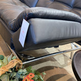 Folding Faux Leather Futon FURNITURE Black 78w48d20h