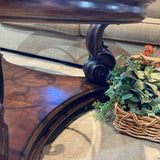 Ornate Glass Top Round Table COFFEE/COCKTAIL TABLE 55"w48"d22"h