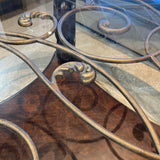 Ornate Glass Top Round Table COFFEE/COCKTAIL TABLE 55"w48"d22"h