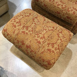 Arhaus Patterned Loung Chair W/Ottoman LOUNGE CHAIRS 33w40d35h