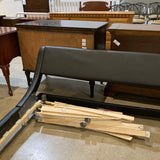 Faux Leather Upholstered Platform Queen Bed BEDS Black 65w90d25h