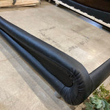 Faux Leather Upholstered Platform Queen Bed BEDS Black 65w90d25h