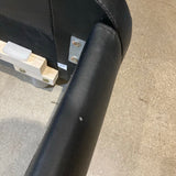 Faux Leather Upholstered Platform Queen Bed BEDS Black 65w90d25h