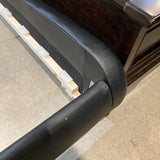 Faux Leather Upholstered Platform Queen Bed BEDS Black 65w90d25h