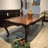 Solid Wood Parquet Style w/ Two 22" Leaves DINING TABLE 82w43d30h