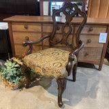 Parquet Style Upholstered Captain DINING CHAIRS 24w21d42h