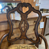 Parquet Style Upholstered Captain DINING CHAIRS 24w21d42h