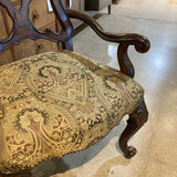 Parquet Style Upholstered Captain DINING CHAIRS 24w21d42h