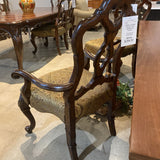 Parquet Style Upholstered Captain DINING CHAIRS 24w21d42h