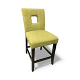 Linen Upholstered Counter Height BAR/COUNTER STOOL Green 18w19d39h