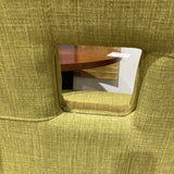 Linen Upholstered Counter Height BAR/COUNTER STOOL Green 18w19d39h