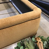 Custom Upholstered Nailhead Trim Wingback King Bed BEDS Mustard 89w91d58h