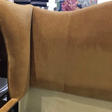 Custom Upholstered Nailhead Trim Wingback King Bed BEDS Mustard 89w91d58h