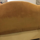 Custom Upholstered Nailhead Trim Wingback King Bed BEDS Mustard 89w91d58h