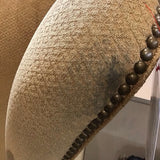 Custom Upholstered Nailhead Trim Wingback King Bed BEDS Mustard 89w91d58h