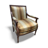 Pearson Louis XVI Upholstered Fauteuil CHAIR 28w25d37h