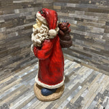 Vintage Chalkware Santa Claus HOLIDAY ITEMS 5w5d12h