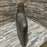 Gunmetal Textured Vase ACCESSORIES 14w1d11.5h