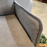 CABA Design Metal Framed w/ Woven Upholserty & Ottoman LOVE SEAT Grey 71Wx36Dx27H to frame, not top of pillow