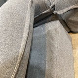 CABA Design Metal Framed w/ Woven Upholserty & Ottoman LOVE SEAT Grey 71Wx36Dx27H to frame, not top of pillow