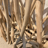 Natural Driftwood Style Base w/ Glass Top CONSOLE TABLE 49Wx16Dx30H