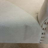 Velour w/ Quilted Back & Tack Head Trim DINING CHAIRS White 19Wx23Dx35H