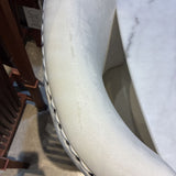 Velour w/ Quilted Back & Tack Head Trim DINING CHAIRS White 19Wx23Dx35H