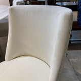 Velour w/ Quilted Back & Tack Head Trim DINING CHAIRS White 19Wx23Dx35H
