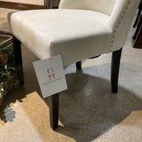 Velour w/ Quilted Back & Tack Head Trim DINING CHAIRS White 19Wx23Dx35H