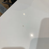 Chrome Frame Lacquer Finish 2-Tier SIDE TABLE White 22Wx24H