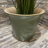 Faux Graas in Green Ceramic Planter ACCESSORIES 10Wx42H