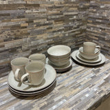 16pc / 4 Place Settings Solene Dishware ACCESSORIES Grey 10.5" Dinner Plate