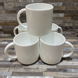 5pc Set Milk Glass Coffee Cups ACCESSORIES White 4.5Wx3.5Dx3.5H
