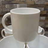 5pc Set Milk Glass Coffee Cups ACCESSORIES White 4.5Wx3.5Dx3.5H