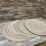 5pc Set Round Woven Placemats ACCESSORIES 15"