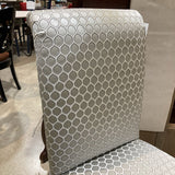 Honeycomb Pattern Upholstered Side Chair On Casters DINING CHAIRS 20w20d40h