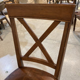 Solid Wood Cross Back DINING CHAIRS 20w18d40h