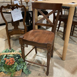 Solid Wood Cross Back Counter Height BAR/COUNTER STOOL 19w18d41h