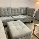 4pc Left Facing w/ Matching Ottoman SECTIONAL 100w80d29h