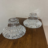 Baccarat 2pc Crystal Candle Holders ACCESSORIES 3.25Wx1.75H
