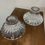 Baccarat 2pc Crystal Candle Holders ACCESSORIES 3.25Wx1.75H