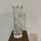Ceska Crystal Cylinder Vase w/ Scalloped to Points Rim ACCESSORIES 3Wx10H